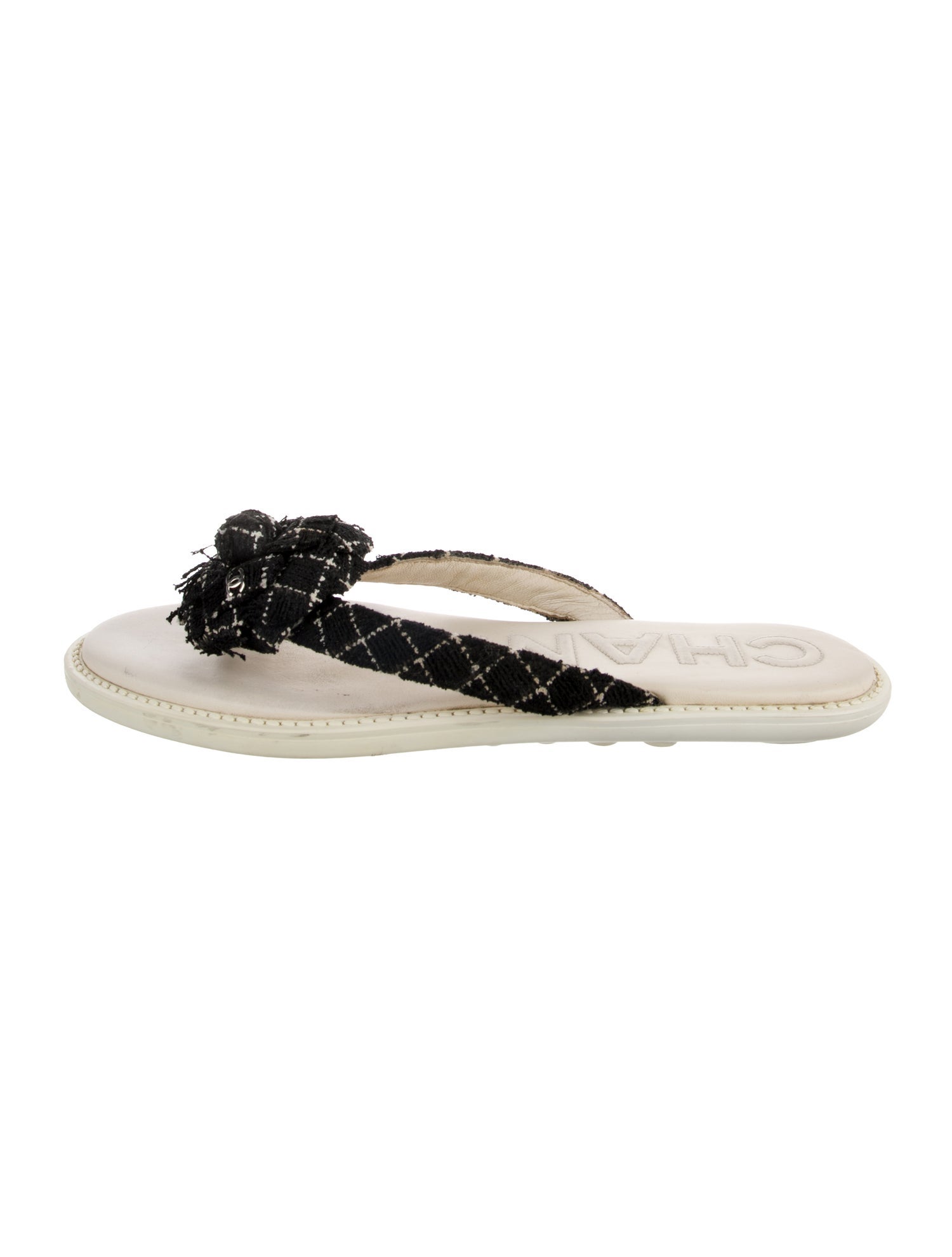 Chanel 2016 Interlocking CC Logo Flip Flops