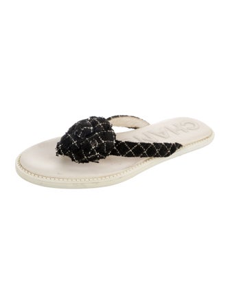 Chanel 2016 Interlocking CC Logo Flip Flops