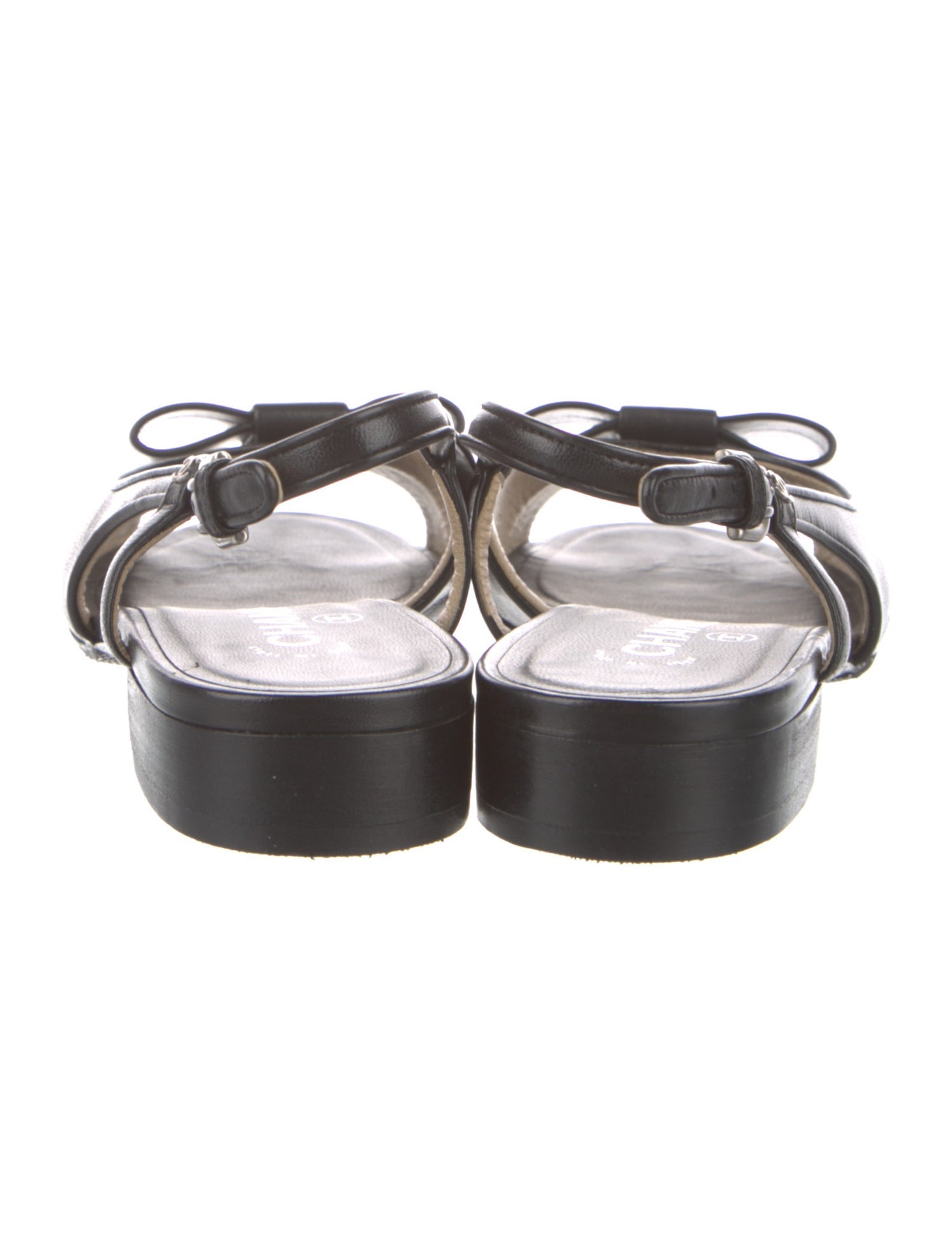 Chanel 2015 Interlocking CC Logo Slingback Sandals