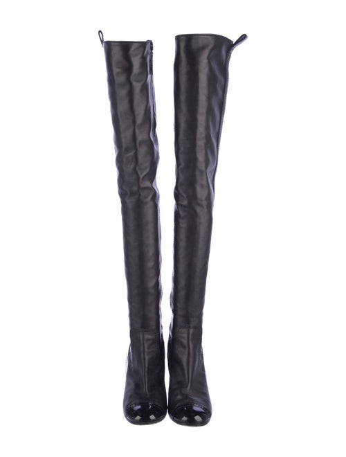 Chanel Interlocking CC Logo Lambskin Boots