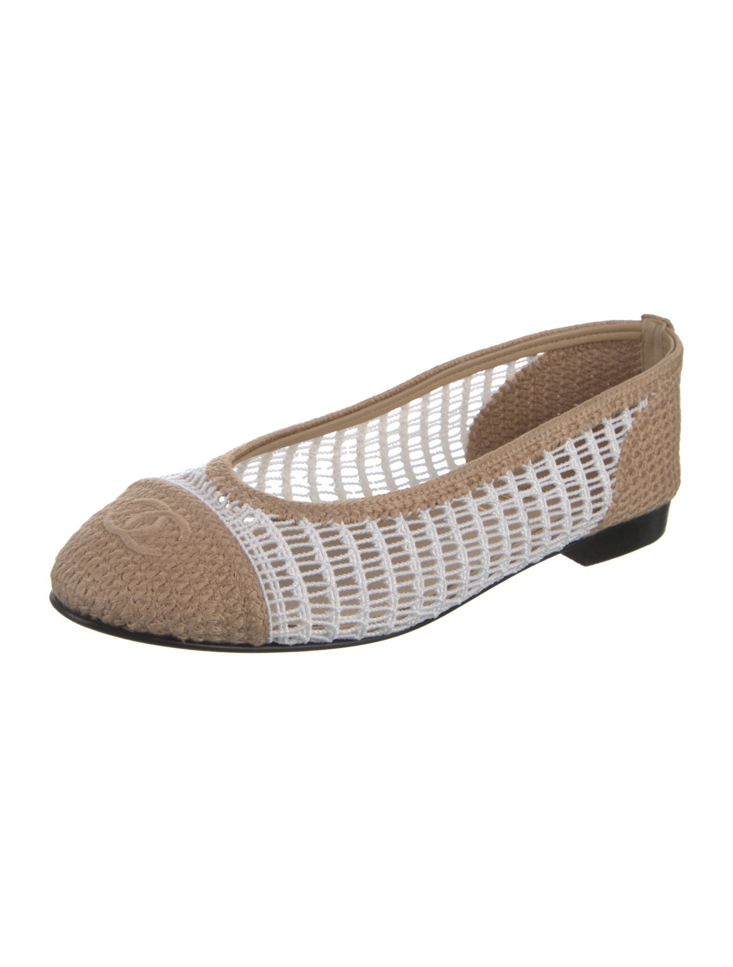 Chanel 2025 Interlocking CC Logo Ballet Flats