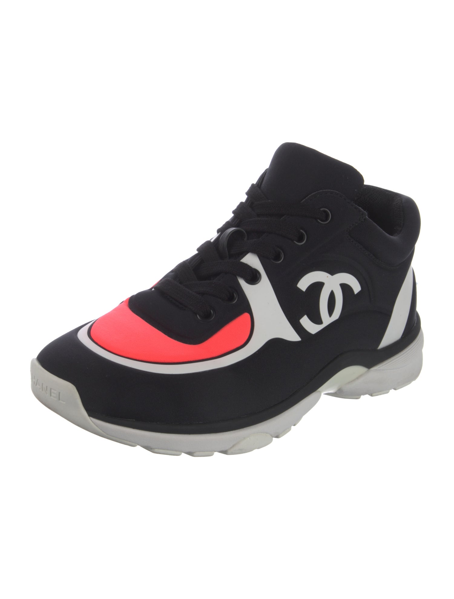 Chanel Interlocking CC Logo Neoprene Sneakers