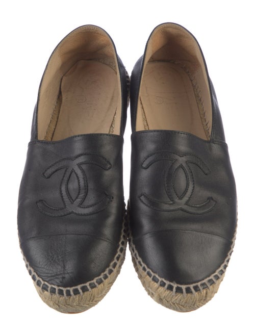 Chanel Interlocking CC Logo Lambskin Espadrilles