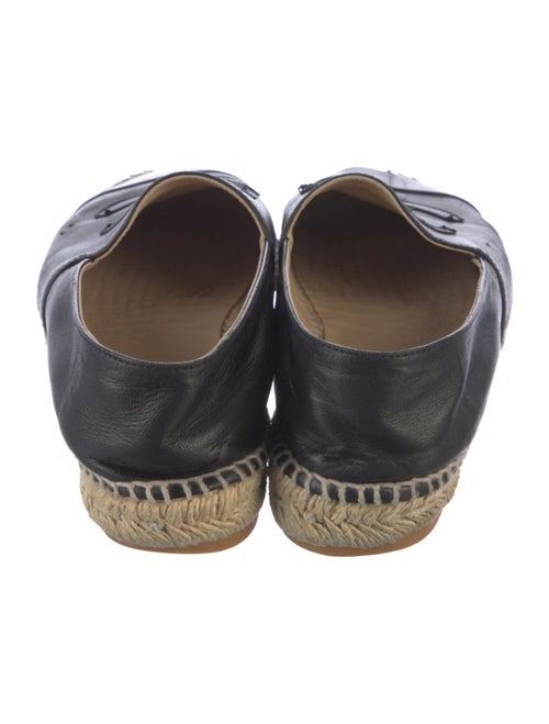 Chanel Interlocking CC Logo Lambskin Espadrilles