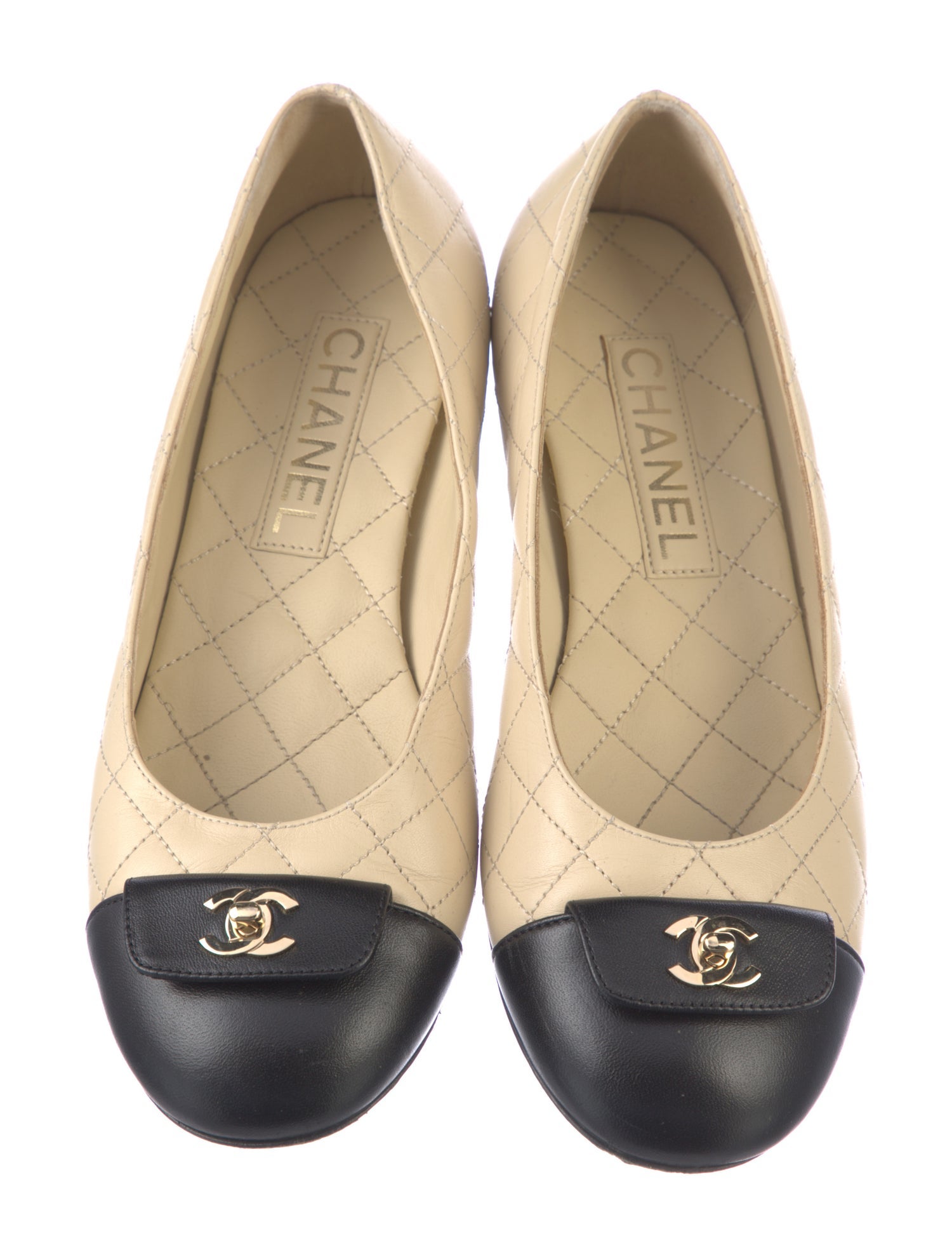 Chanel 2024 Interlocking CC Logo Flats