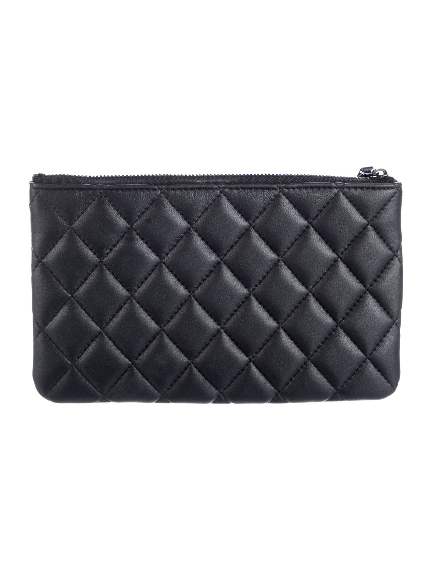 Chanel So Black O-Case Interlocking CC Logo Wallet