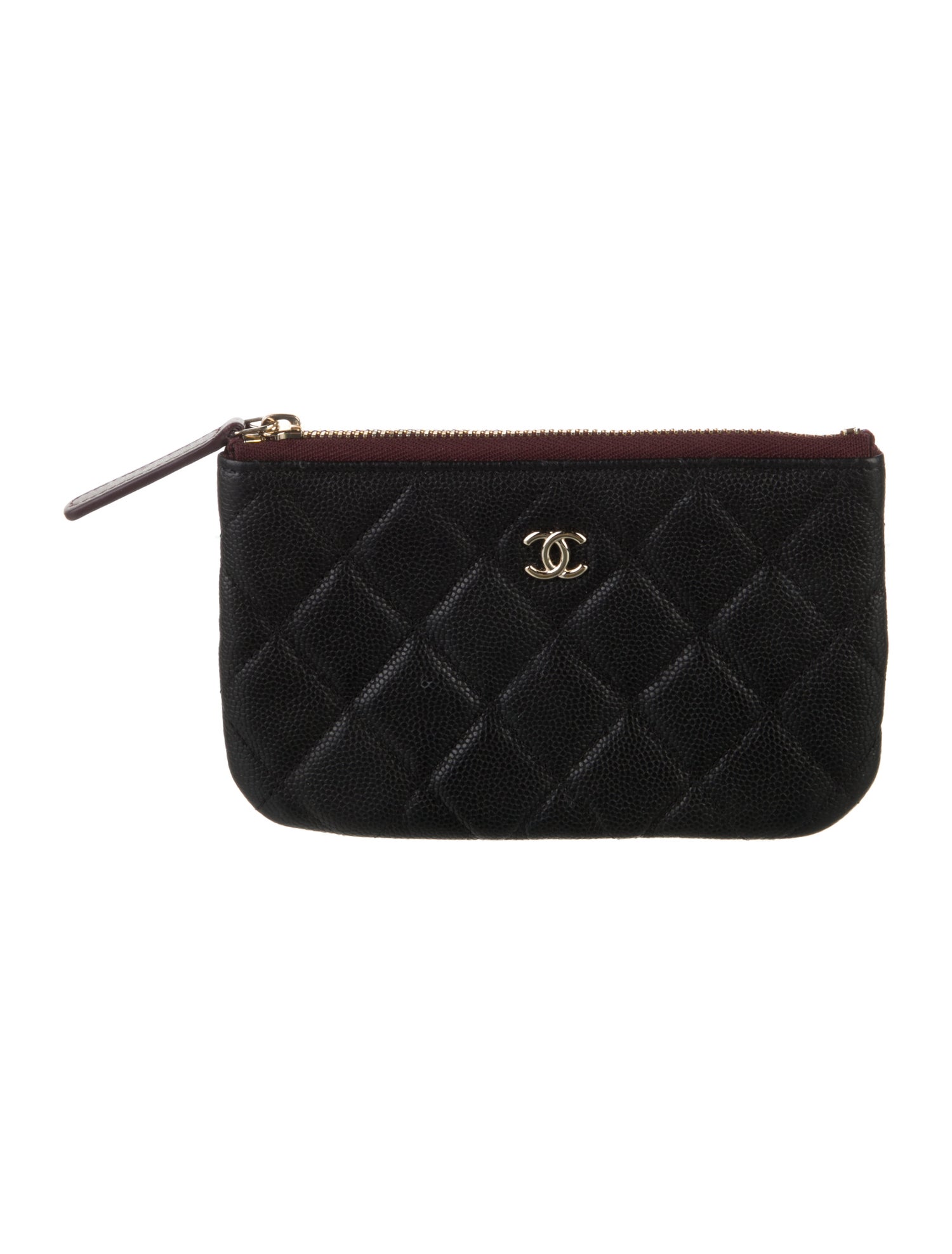 Chanel Classic Small Zipped Pouch Interlocking CC Logo Wallet