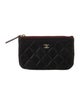 Chanel Classic Small Zipped Pouch Interlocking CC Logo Wallet
