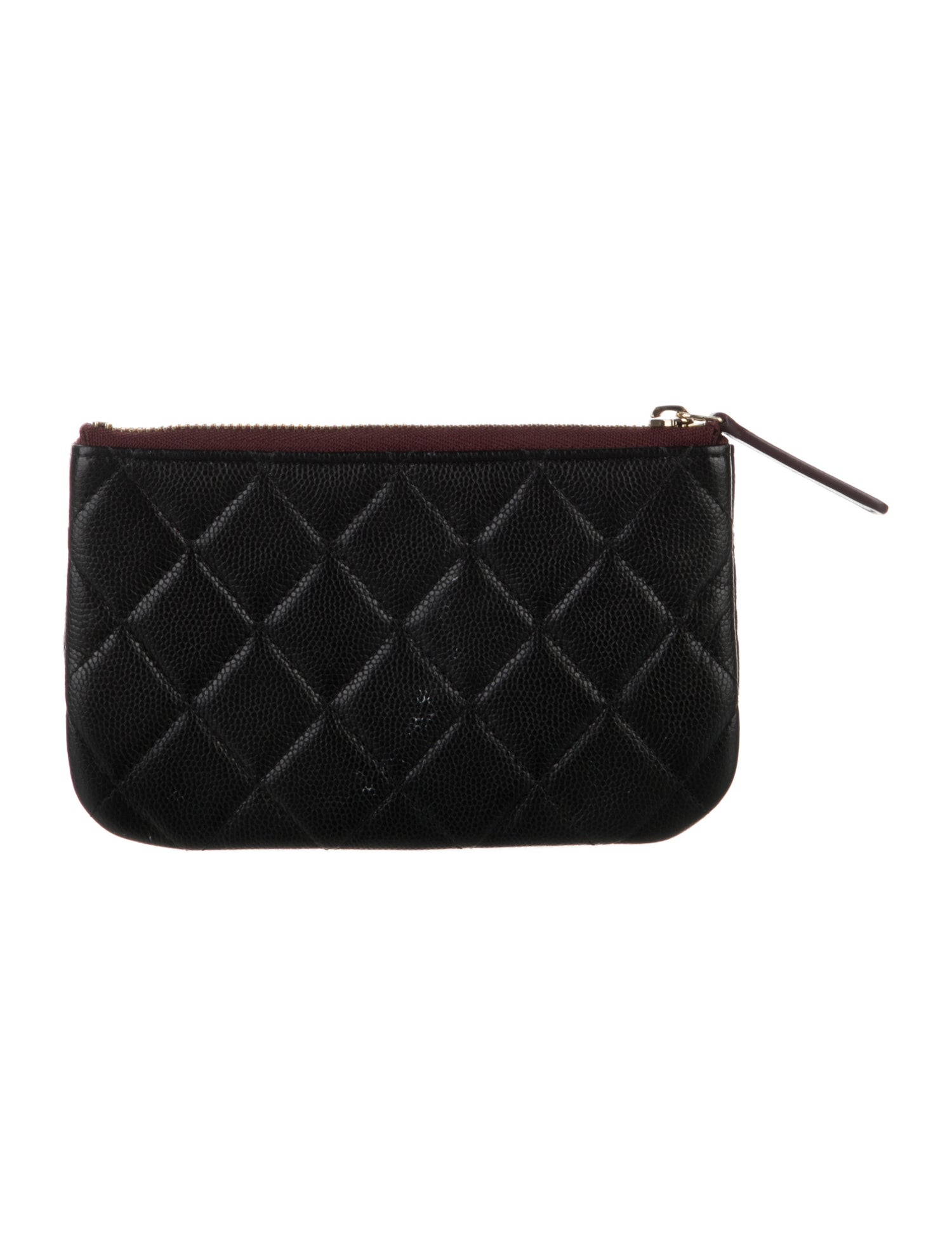 Chanel Classic Small Zipped Pouch Interlocking CC Logo Wallet