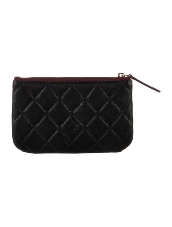 Chanel Classic Small Zipped Pouch Interlocking CC Logo Wallet
