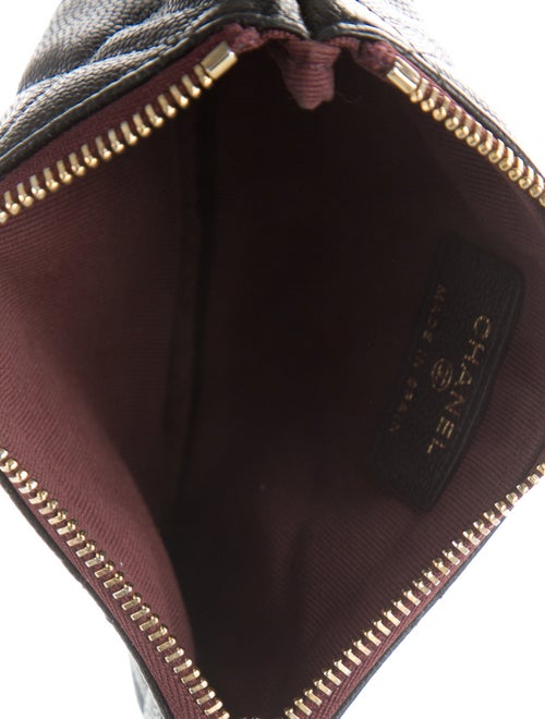 Chanel Classic Small Zipped Pouch Interlocking CC Logo Wallet