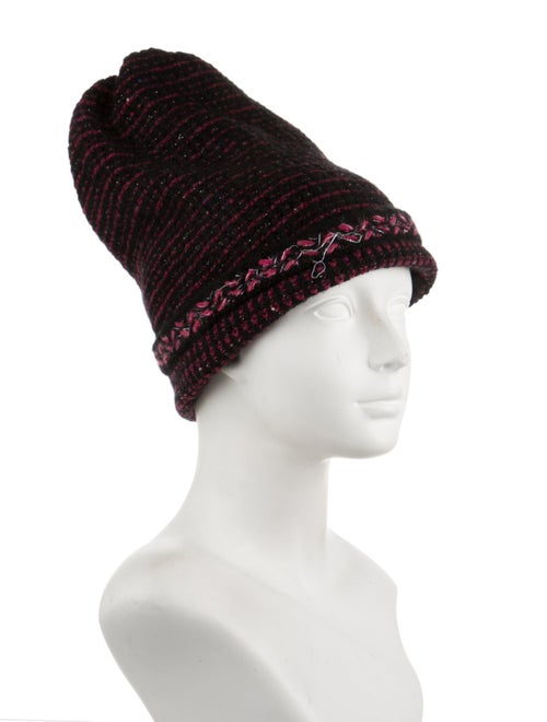Chanel Interlocking CC Logo Cashmere Beanie