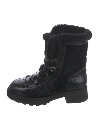 Chanel 2021 Interlocking CC Logo Combat Boots