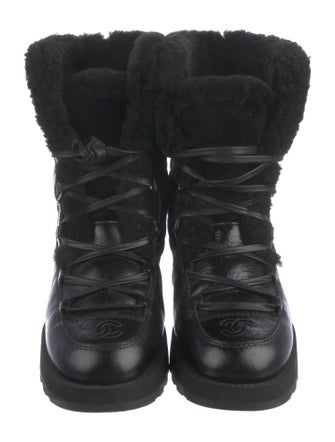 Chanel 2021 Interlocking CC Logo Combat Boots