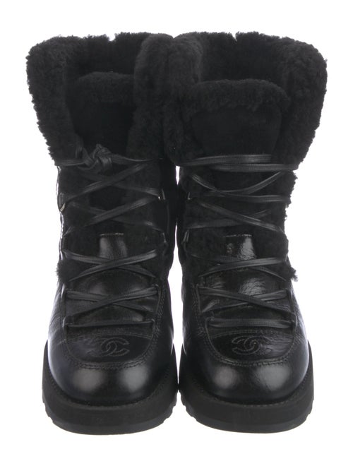 Chanel 2021 Interlocking CC Logo Combat Boots