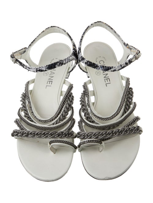 Chanel 2015 Interlocking CC Logo Sandals