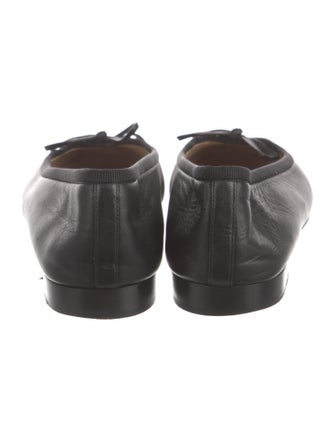 Chanel Interlocking CC Logo Leather Ballet Flats