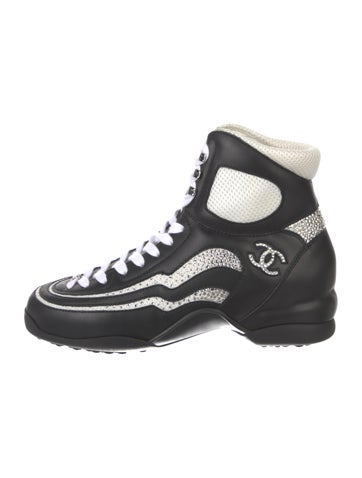 Chanel Sneakers Interlocking CC Logo Leather Wedge Us11, It41 | 11