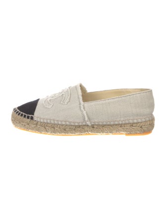 Chanel Interlocking CC Logo Canvas Espadrilles