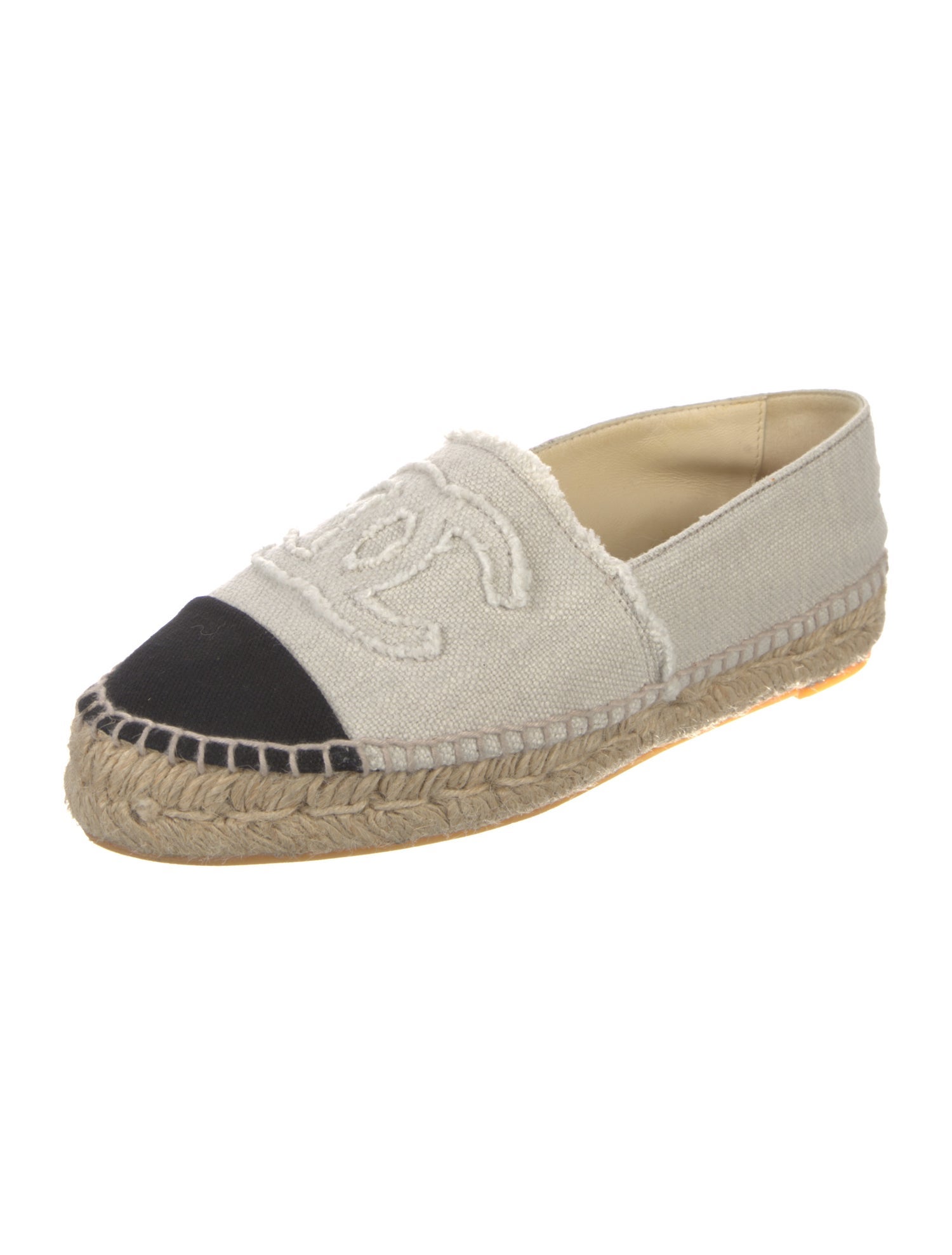 Chanel Interlocking CC Logo Canvas Espadrilles