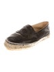 Chanel Interlocking CC Logo Leather Espadrilles