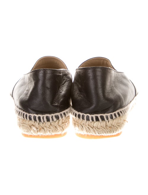 Chanel Interlocking CC Logo Leather Espadrilles