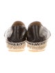 Chanel Interlocking CC Logo Leather Espadrilles