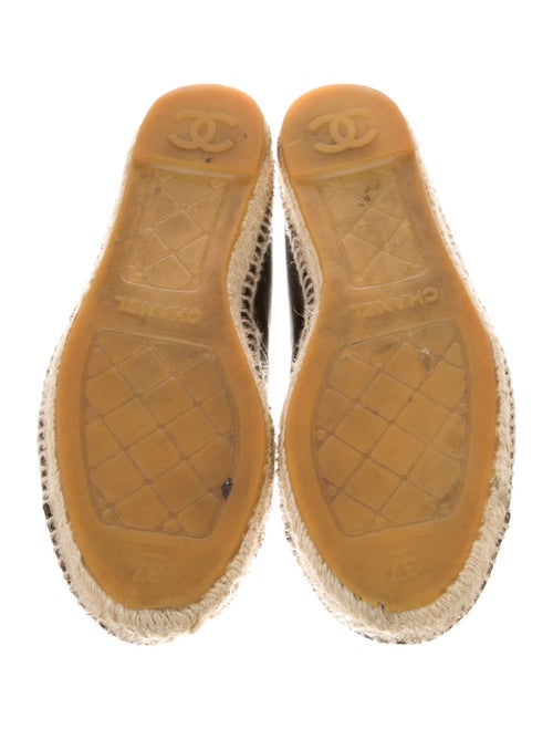 Chanel Interlocking CC Logo Leather Espadrilles