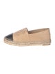 Chanel Interlocking CC Logo Leather Espadrilles