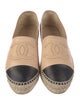 Chanel Interlocking CC Logo Leather Espadrilles