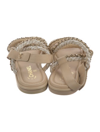 Chanel 2022 Interlocking CC Logo Gladiator Sandals