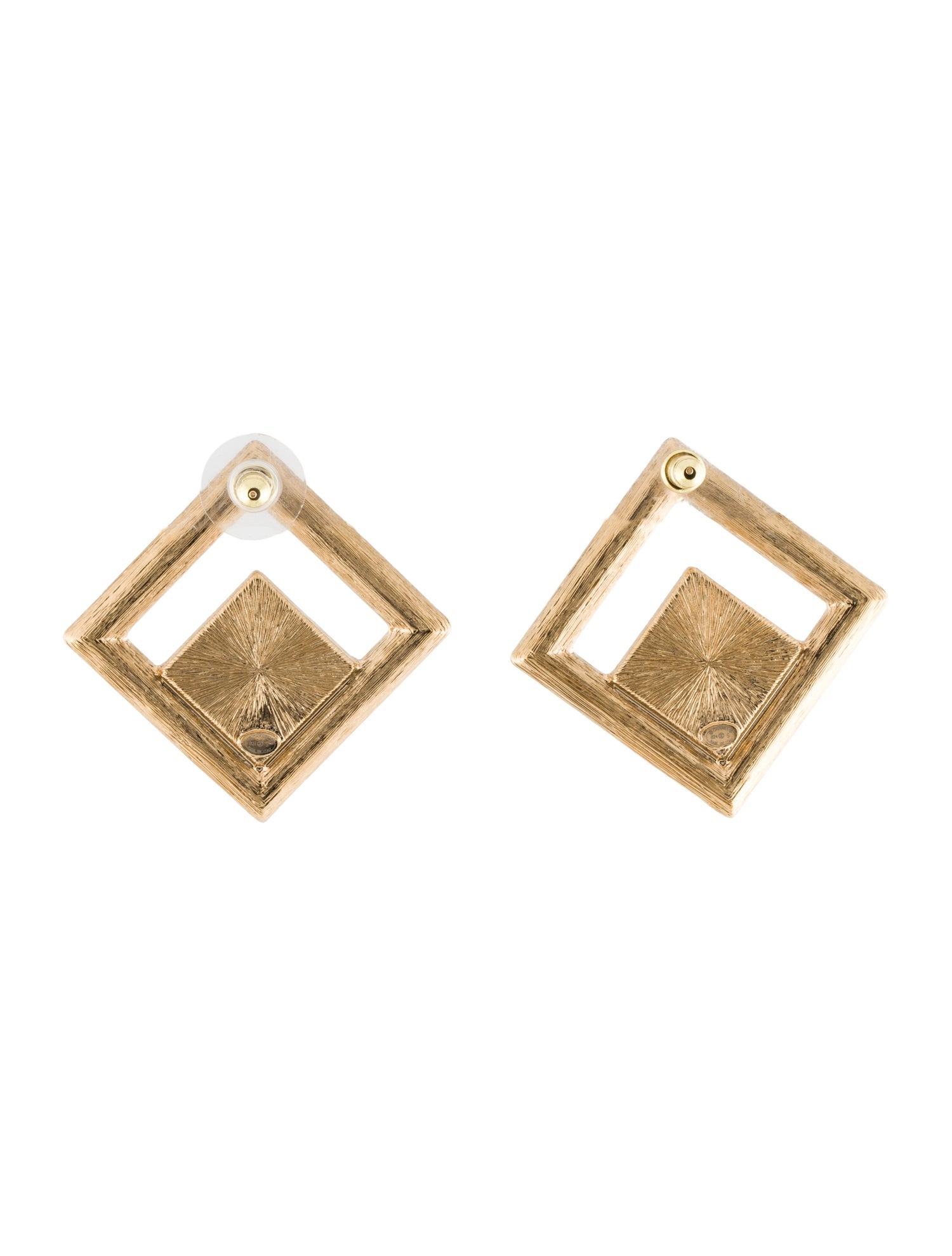 Chanel Enamel & Strass CC Drop Earrings