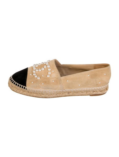Chanel Interlocking CC Logo Suede Espadrilles