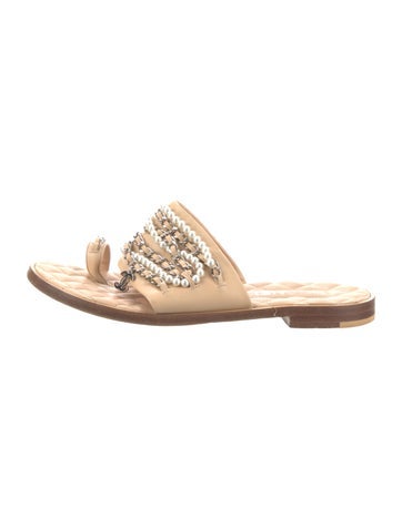 Chanel Sandals 2019 Interlocking CC Logo Slides IT 39 | 9