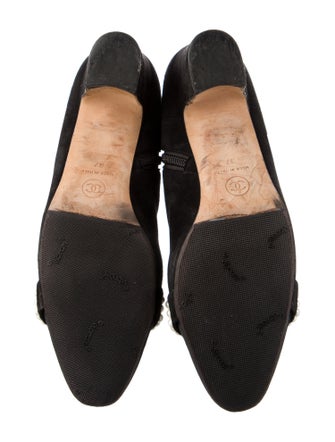 Chanel Interlocking CC Logo Suede Boots