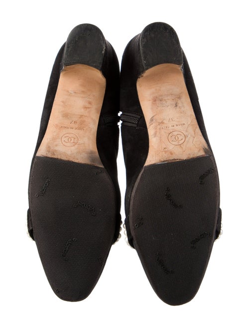 Chanel Interlocking CC Logo Suede Boots