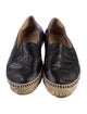 Chanel Interlocking CC Logo Leather Espadrilles
