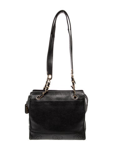 Chanel Shoulder Bags Triple CC Caviar Tote