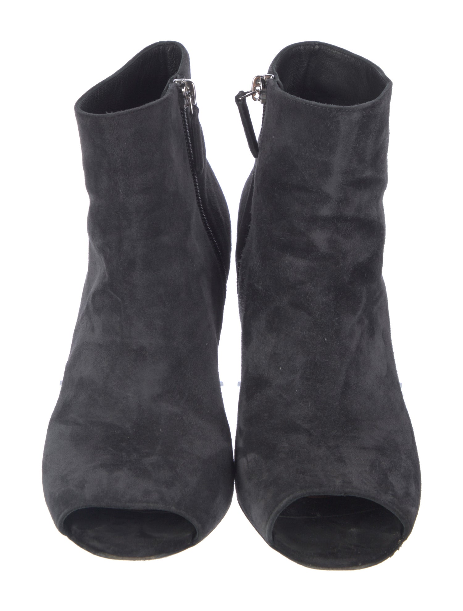 Chanel Interlocking CC Logo Suede Boots