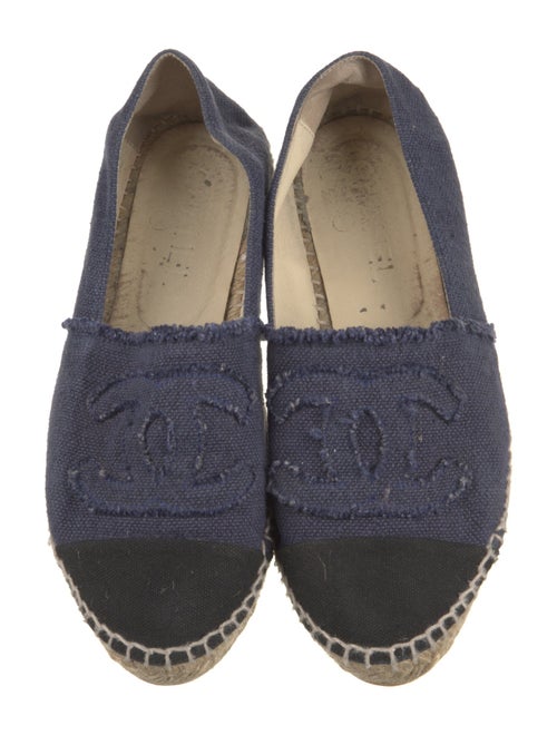 Chanel Interlocking CC Logo Canvas Espadrilles