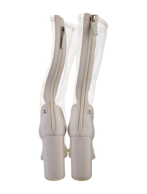 Chanel Interlocking CC Logo PVC Sock Boots