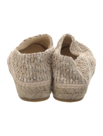 Chanel Interlocking CC Logo Tweed Espadrilles