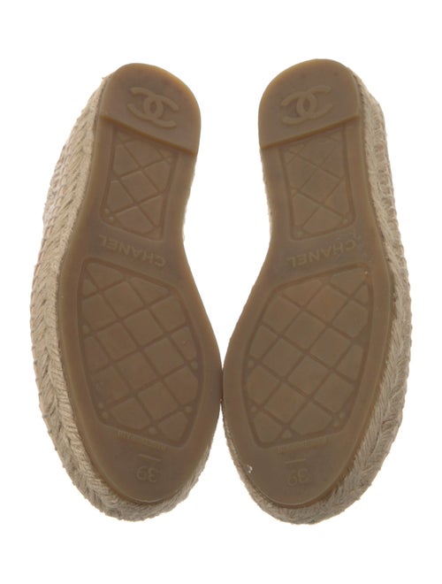 Chanel Interlocking CC Logo Tweed Espadrilles