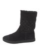 Chanel Interlocking CC Logo Suede Boots