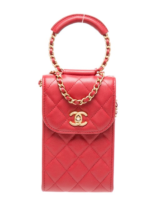 Chanel Vertical In The Loop Phone Holder w/ Chain