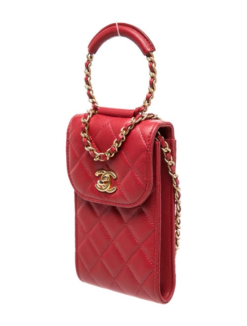Chanel Vertical In The Loop Phone Holder w/ Chain