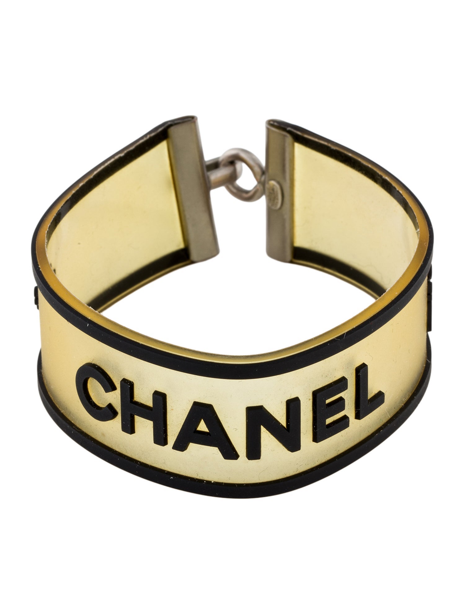 Chanel Vintage Rubber Clover Wrap Bracelet