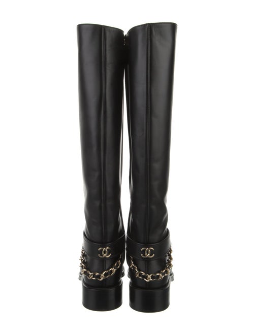 Chanel 2022 Interlocking CC Logo Riding Boots