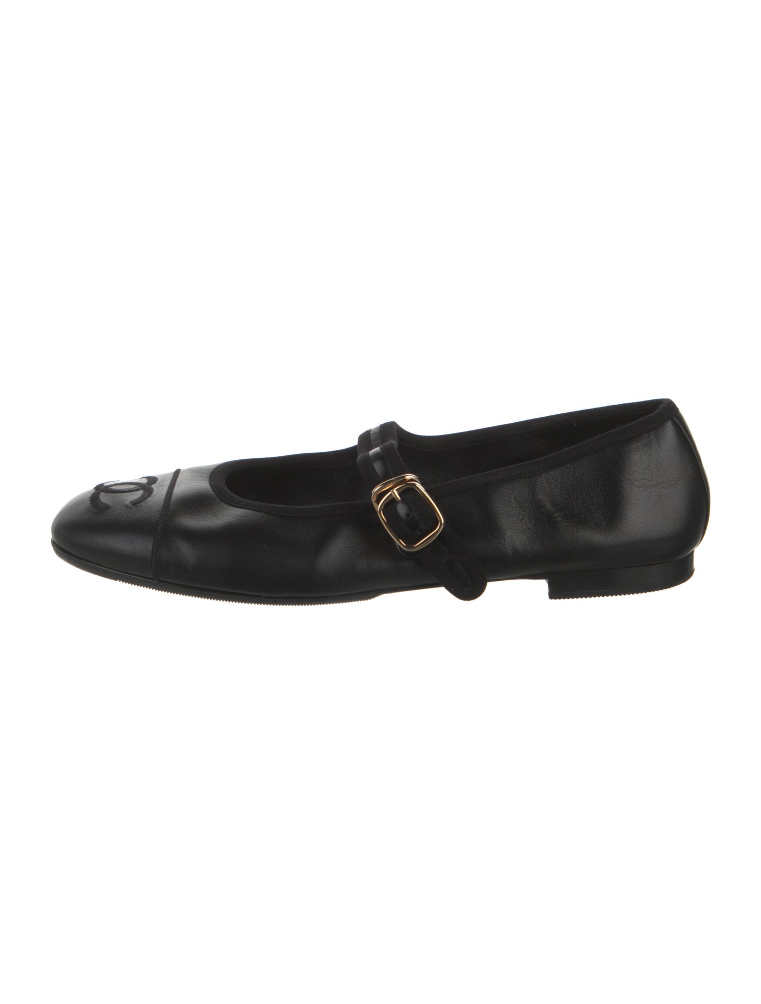 Chanel 2024 Interlocking CC Logo Mary Jane Flats