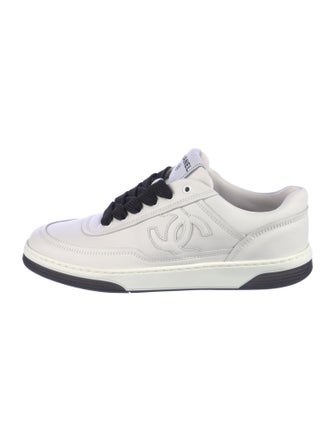 Chanel Interlocking CC Logo Calfskin Sneakers